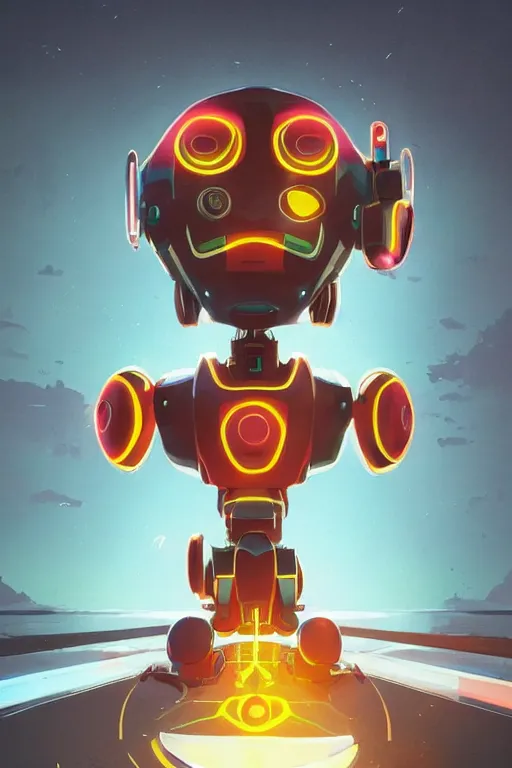 Image similar to metabots medabots medarotto medarot robot minimalist comics helmet mask neon cybereye, behance hd by jesper ejsing, by rhads, makoto shinkai and lois van baarle, ilya kuvshinov, rossdraws global illumination ray tracing hdr radiating a glowing aura