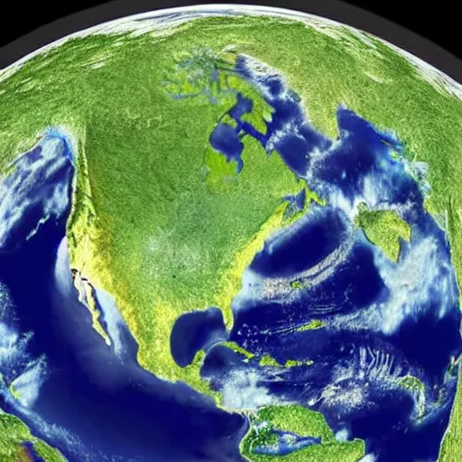 Prompt: This planet has eight major landmasses, the largest of which is centered around the north pole area. It has an average surface temperature of about 60° Fahrenheit. Its average temperature has been rising over the last several millennia, and it experiences high levels of geological activity in a few hotspots. Easily-mined metals are found in moderate quantities over most of the land, with some areas being especially rich.