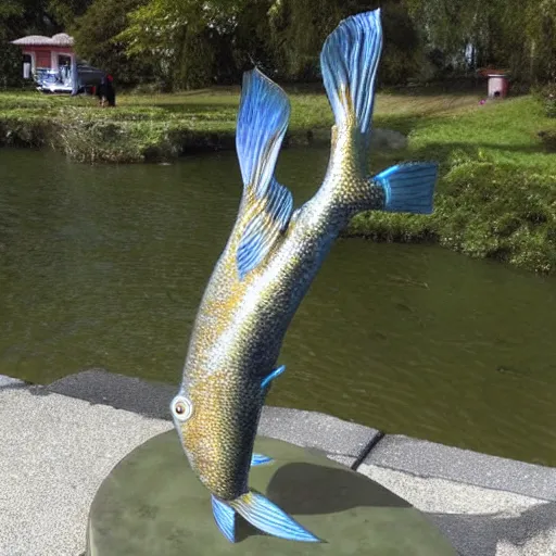 Image similar to fish, but it is a beautiful statue