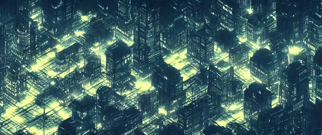 4K Dark City Fragments ∘ 60fps Motion Background ∘ 3D Live