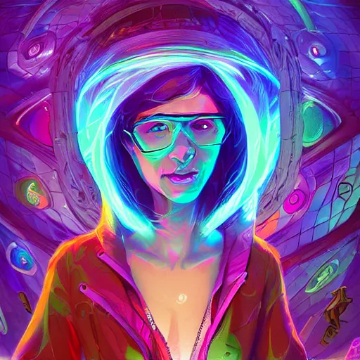 Image similar to skill magic geek inside matrix deepdream radiating a glowing aura stuff loot legends stylized digital illustration video game icon artstation lois van baarle, ilya kuvshinov, rossdraws,