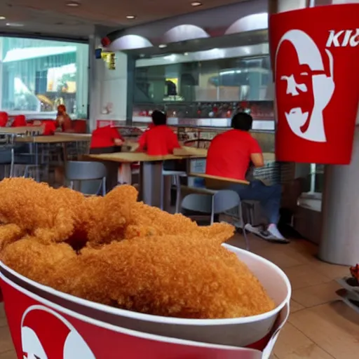 Image similar to chicken invasion in KFC