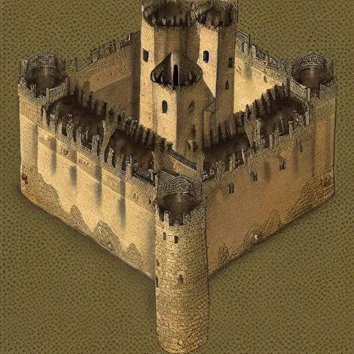 Prompt: a high middle ages fortress, digital art