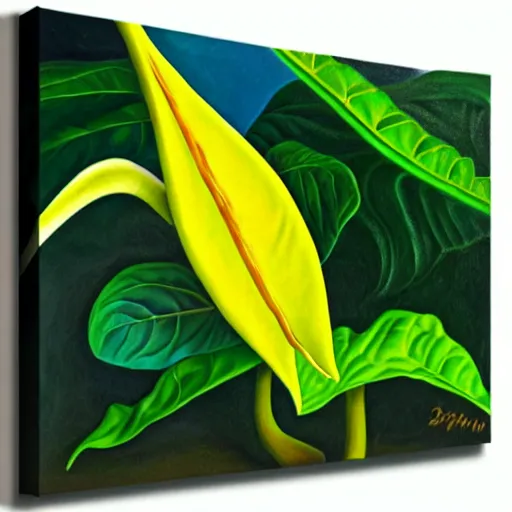 Image similar to oil panting of a brugmansia suaveolens flower