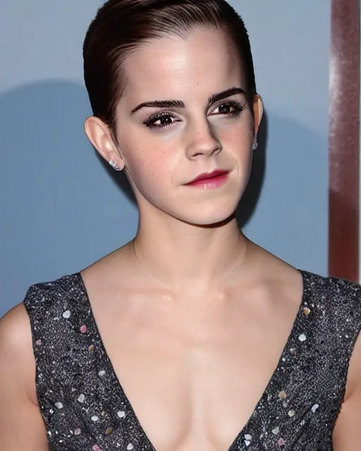 Image similar to bald emma watson