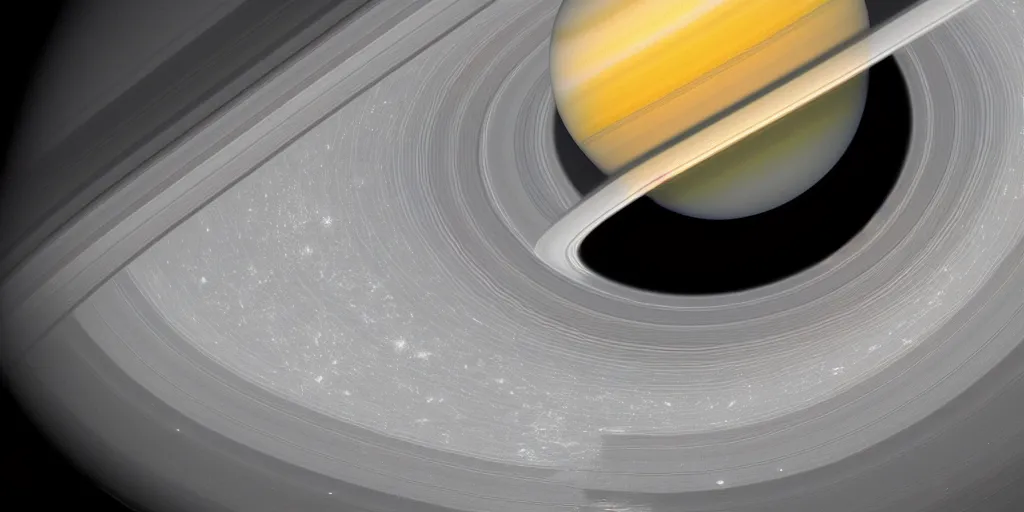 Prompt: a beautiful view on saturn and its ring from one its moon, dramatic lighting, cinematic, bokeh.