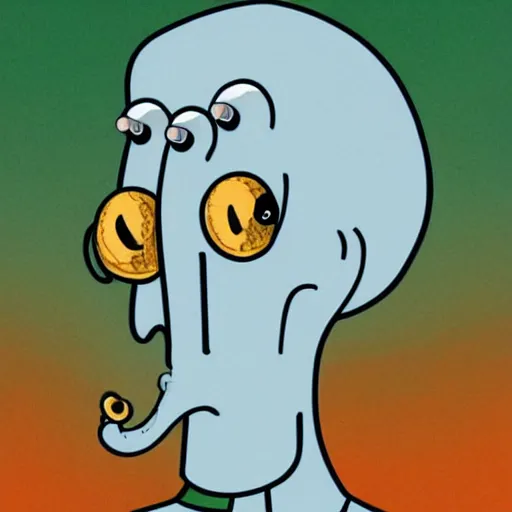 Prompt: a portrait of Squidward,extremely detailed multiple unique different art styles.