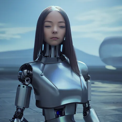 Image similar to A very very very very very beautiful female android robot, rendered by Beeple, by Makoto Shinkai, syd meade, space art concept, digital art, unreal engine, WLOP, trending on artstation, 4K UHD image, octane render,