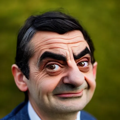 Image similar to A portrait mr bean teams up with a teenage mr bean, perfect faces, 50 mm, award winning photography