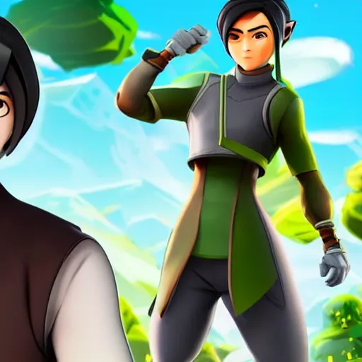 Image similar to toph beifong in fortnite, character render, full body shot, highly detailed, in game render