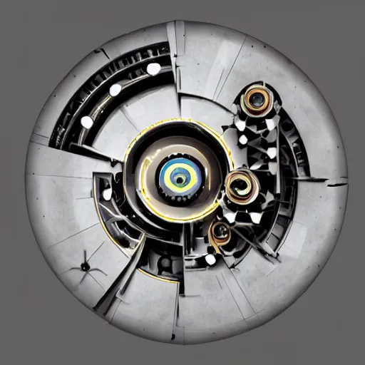Prompt: mechanical eye of deux machina