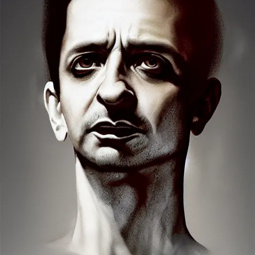 Image similar to young dave gahan as a zombie looking up, zombie with white eyes, 7 days to die zombie, fine art, award winning, intricate, soft light, elegant, sharp focus, cinematic lighting, highly detailed, digital painting, 8 k concept art, art by z. w. gu and alex konstad and brom and michael hussar, masterpiece, 8 k