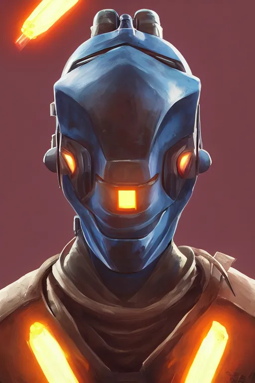 Image similar to epic mask helmet robot ninja portrait stylized as fornite style game design fanart by concept artist gervasio canda, behance hd by jesper ejsing, by rhads, makoto shinkai and lois van baarle, ilya kuvshinov, rossdraws global illumination radiating a glowing aura global illumination ray tracing hdr render in unreal engine 5