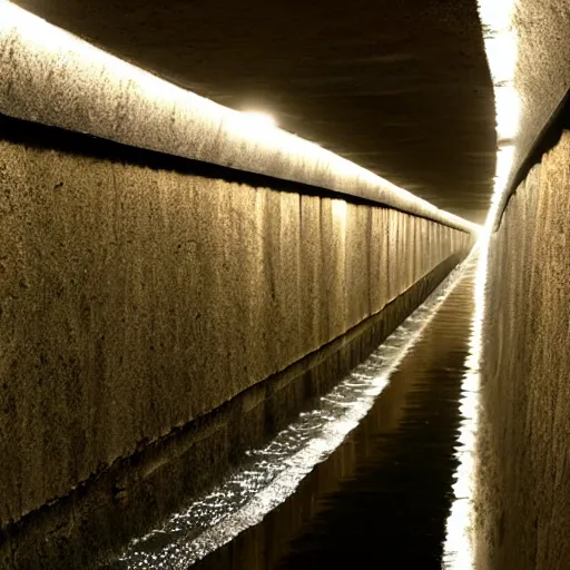 Prompt: drainage tunnel megalophobia