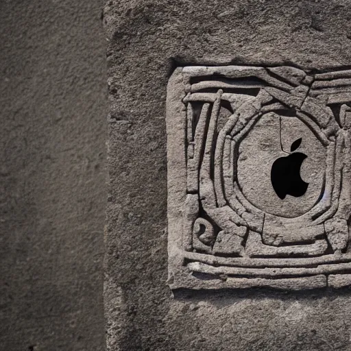 Image similar to ancient stone carving of an iphone