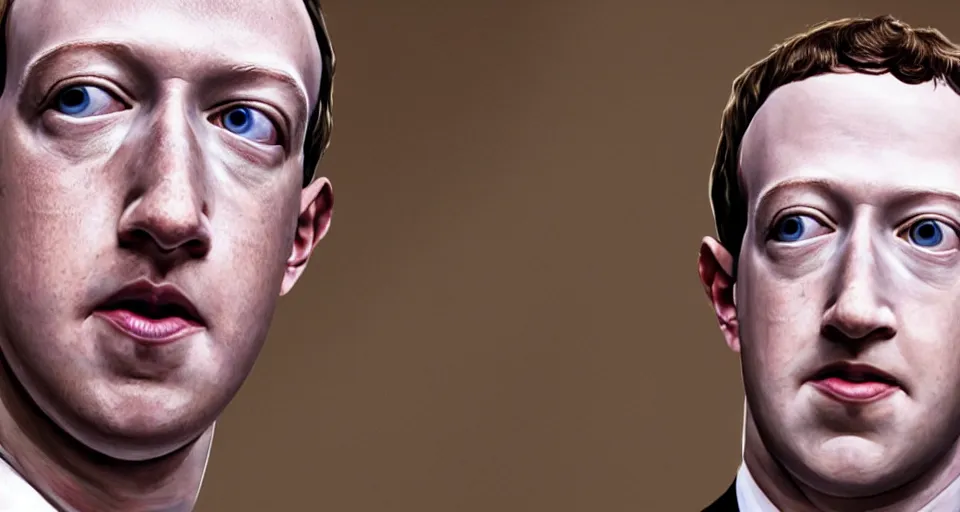 Image similar to horror portrait of mark zuckerberg inside a nightmare, terrifying, high detail, hyperreal