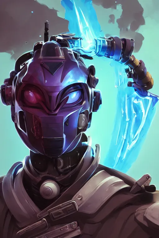 Image similar to epic mask helmet robot ninja portrait stylized as fornite style game design fanart by concept artist gervasio canda, behance hd by jesper ejsing, by rhads, makoto shinkai and lois van baarle, ilya kuvshinov, rossdraws global illumination radiating a glowing aura global illumination ray tracing hdr render in unreal engine 5