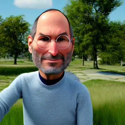 Image similar to steve jobs as a pixar disney character from up 2 0 0 9 unreal engine octane render 3 d render photorealistic