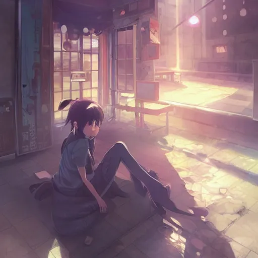 Prompt: “ anime, the world's most sleazy shit, light and shadow effects, intricate, highly detailed, digital painting, art station, concept art, smooth, sharp focus, illustration, advanced digital anime art, atmospheric lighting, detailed face, by makoto shinkai, stanley artgerm lau, wlop, rossdraws ”