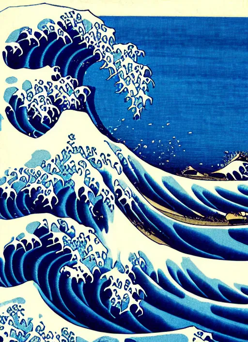 Image similar to third reef pipeline by katsushika hokusai