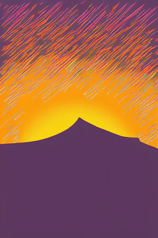 Image similar to minimalist boho style art of colorful cape town at sunrise, illustration, vector art