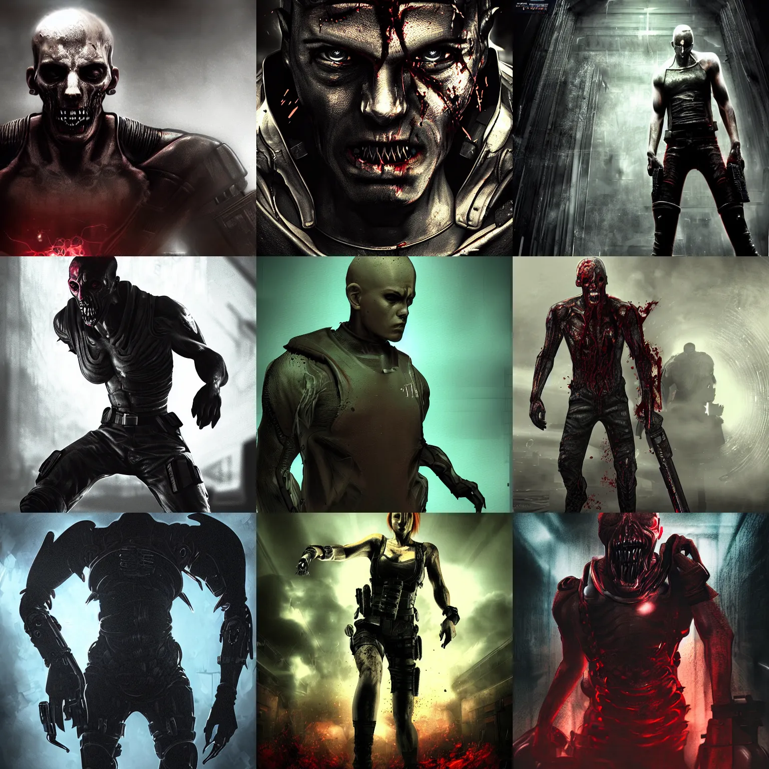 Prompt: Tyrant from Resident Evil, futuristic lab, cinematic, dramatic, digital art