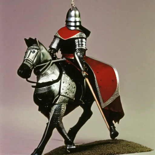 Image similar to Medieval knight in 1979 New York