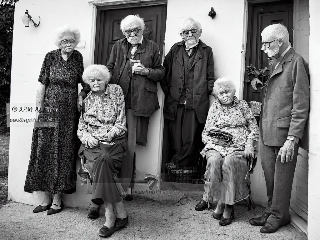 Prompt: sunday afternoon. as usual my aunt madge and her current husband, samuel, came round after church. old woman was dressed up to the nines and old man looked deader than ever. i think he had had a hard week, but no rest for him.