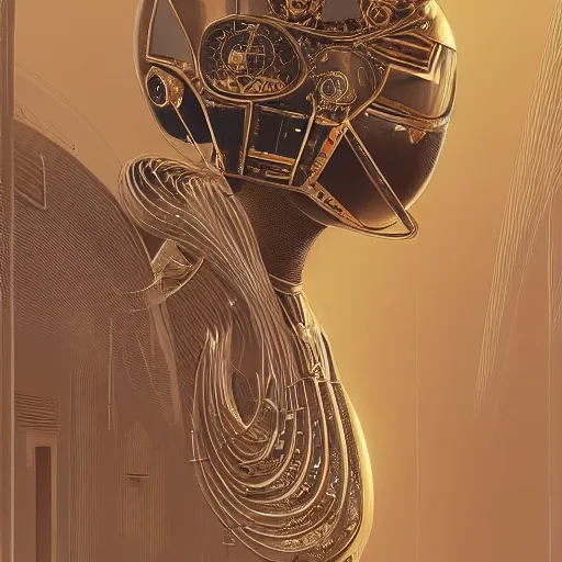 Prompt: detailed portrait of a scifi gadget, interior, filigree ornaments and greek architecture, artstation, syd mead, beksinski, in africa, cinematic