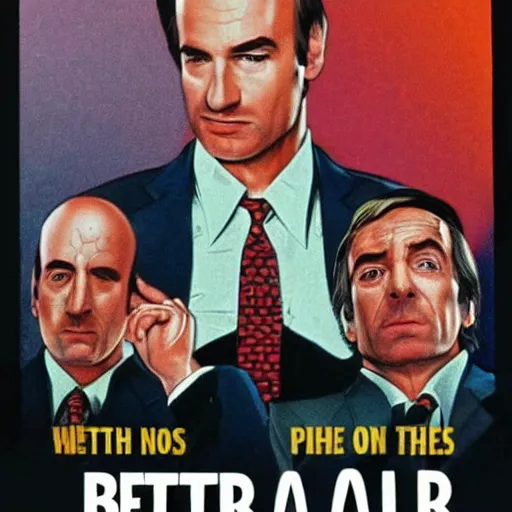 Image similar to A 1980s movie poster for Better Call Saul