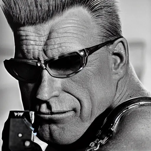 Prompt: Duke Nukem photo by Salgado