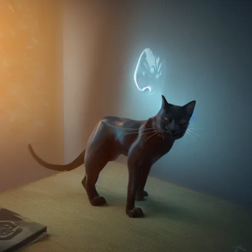 Image similar to Nekomancer, digital art, ultra hd render, Unreal Engine 5