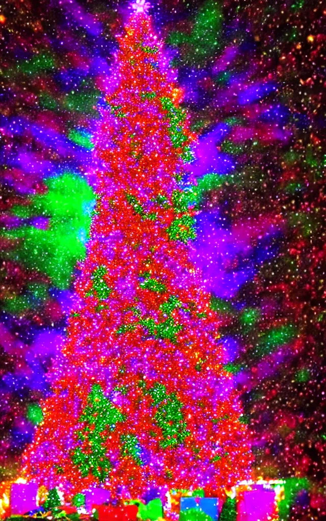 Image similar to psychedelic christmas tree