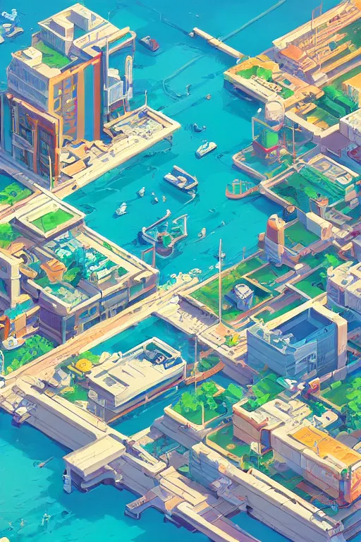 Image similar to Isometric pixelart of Tampa, by Jesper Ejsing, RHADS, Makoto Shinkai and Lois van baarle, ilya kuvshinov, rossdraws global illumination