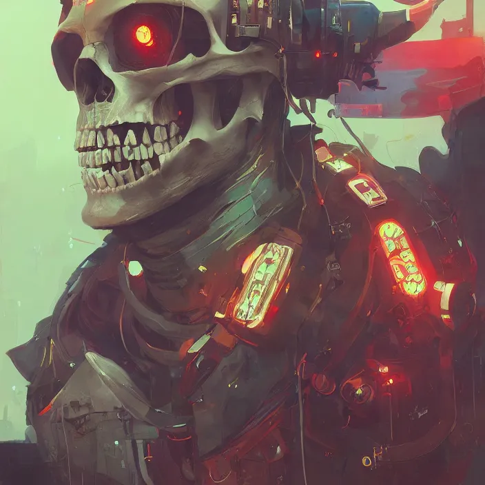 Image similar to a beautiful painting of a cyberpunk skull by sergey kolesov and pascal blanche and greg rutkowski and sachin teng. in style of digital art. colorful comic, symmetry, hyper detailed. octane render. trending on artstation