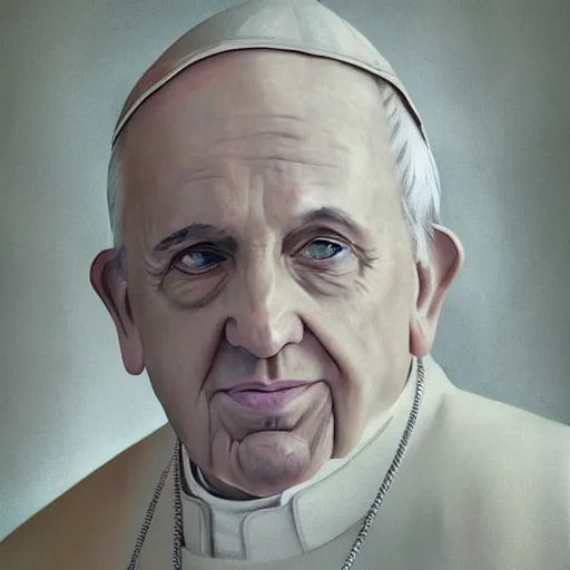 Prompt: a beautfiul award winning commission portrait of pope francis with tattoos,digital art,art by greg rutkowski,character design by charles bowater,photorealistic,ross tran,hyperdetailed,detailed face,fascinating,2021,western comic style
