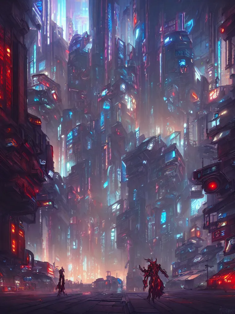 Image similar to a cyberpunk city by tony sart, fantasy, artstation, illustration