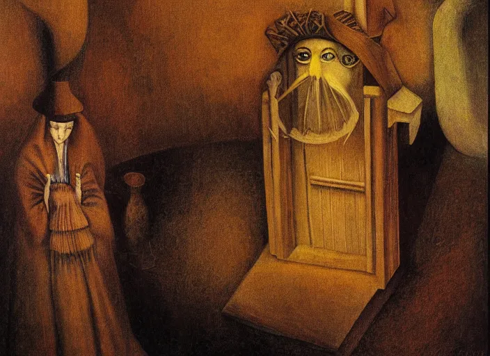 Prompt: a self portrait of the stable diffusion ai, by remedios varo, reflection, symbolist, soft colors, dramatic lighting, smooth, sharp focus, extremely detailed, aesthetically pleasing composition