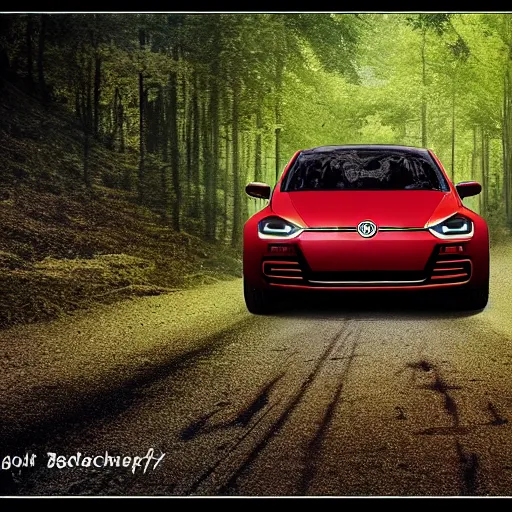 Image similar to promotional scifi - blockbuster movie scene of a ladybug volkswagen hybrid, flying down a dusty backroad in smokey mountains tennessee. the hybrid is 2 / 3 ladybug. cinematic, muted dramtic color, 4 k, imax, 7 0 mm, hdr