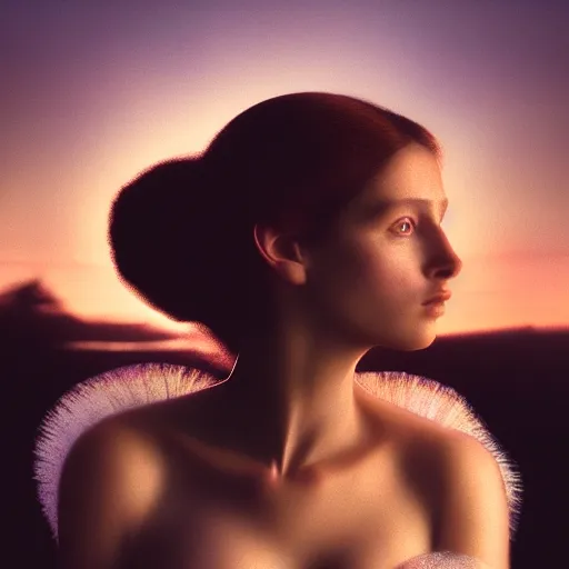 Image similar to photographic portrait of a stunningly beautiful queen of the underworld renaissance female in soft dreamy light at sunset, contemporary fashion shoot, by edward robert hughes, annie leibovitz and steve mccurry, david lazar, jimmy nelsson, breathtaking, 8 k resolution, extremely detailed, beautiful, establishing shot, artistic, hyperrealistic, beautiful face, octane render