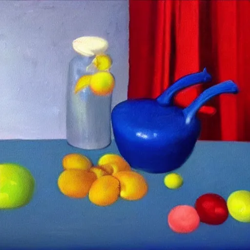 Image similar to A beautiful painting harmony of colors, simple but powerful composition. A scene of peaceful domesticity, with a mother and child in the center, surrounded by a few simple objects. Colors are muted and calming, serenity and calm. deep red, charming, YouTube by Yves Klein vfx, control the soul