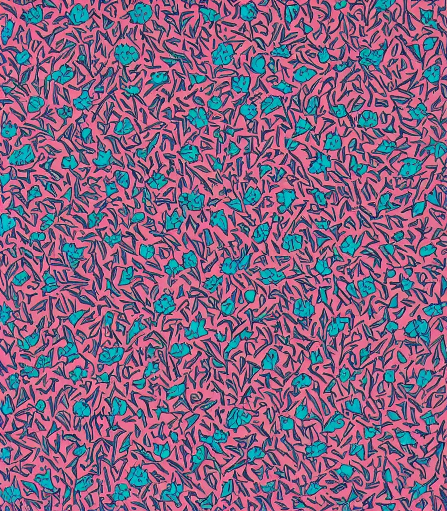 Image similar to a beautiful, symmetric pattern by andy warhol