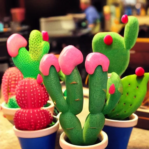 Image similar to : pixar cactus character