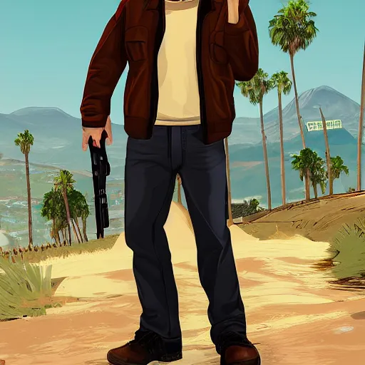 Prompt: joey from friends as gta 5 character