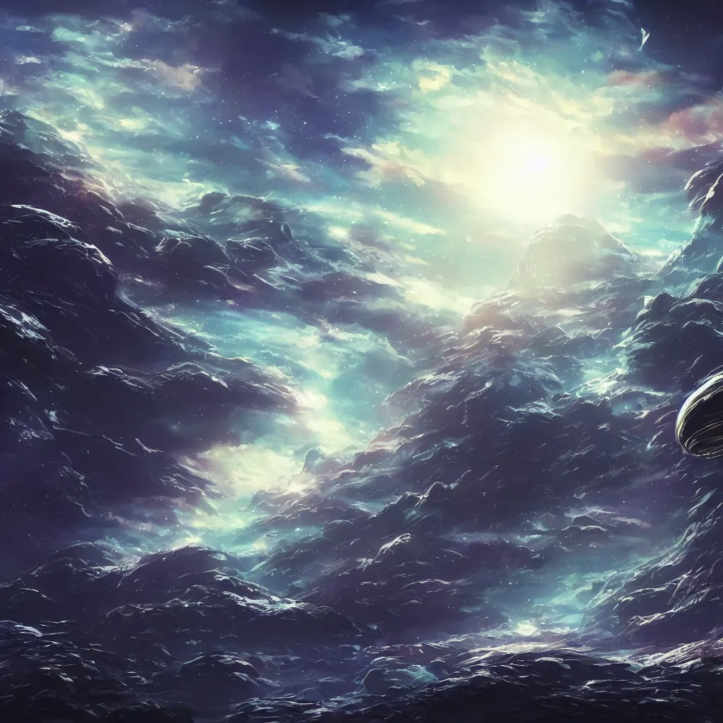 Prompt: alien planet background, anime, painting, 4 k