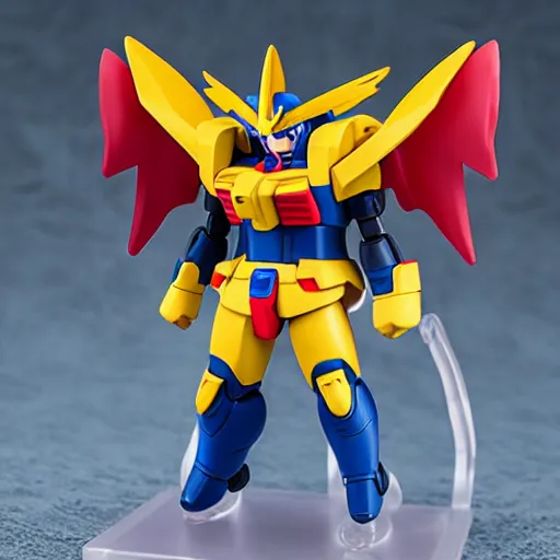 Image similar to high quality portrait flat matte painting of gundam， in the style of nendoroid and Toon toys , flat anime style, thick painting, medium close-up