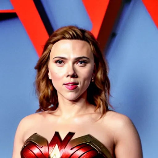 Image similar to Scarlett Johansson as wonder woman