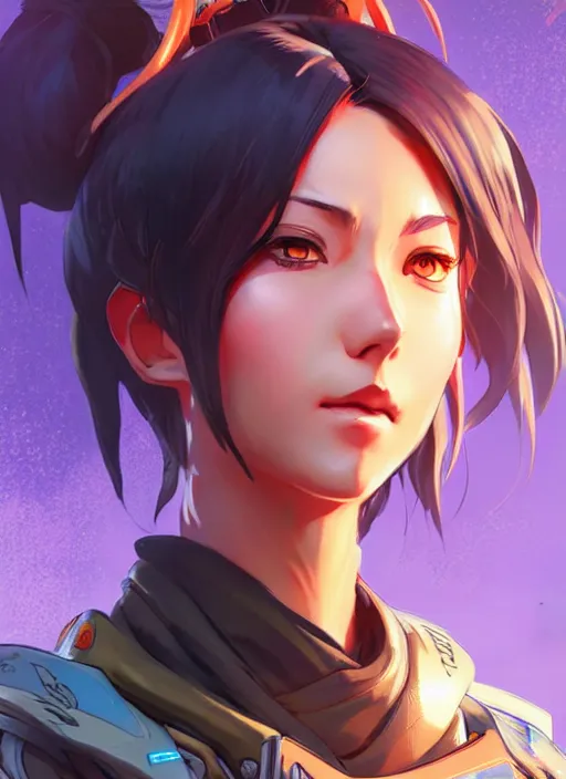 Prompt: Mercy in apex legends as an anime character digital illustration portrait design by Ross Tran, artgerm detailed, soft lighting