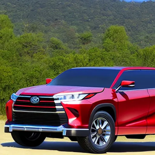 Prompt: a future toyota highlander in the year 2 0 4 0