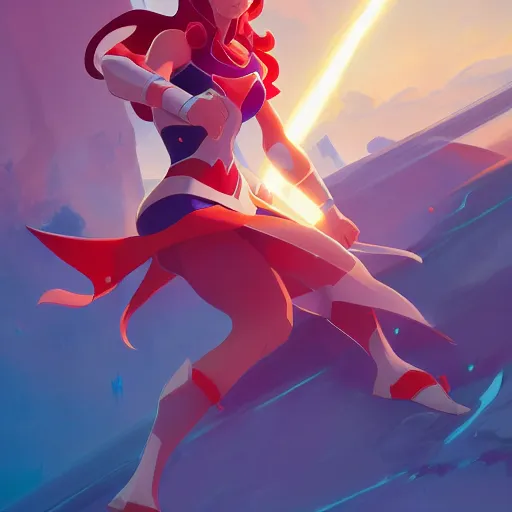 Image similar to hero world she - ra : princess of power, behance hd by jesper ejsing, by rhads, makoto shinkai and lois van baarle, ilya kuvshinov, rossdraws global illumination